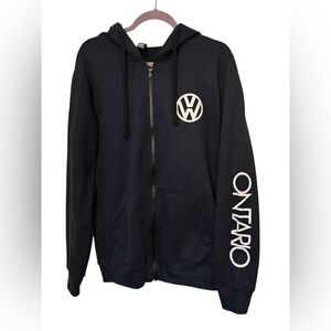 Volkswagen V dub Blue Full Zip Up Sweatshirt District Concert Hoodie Ontario Med
